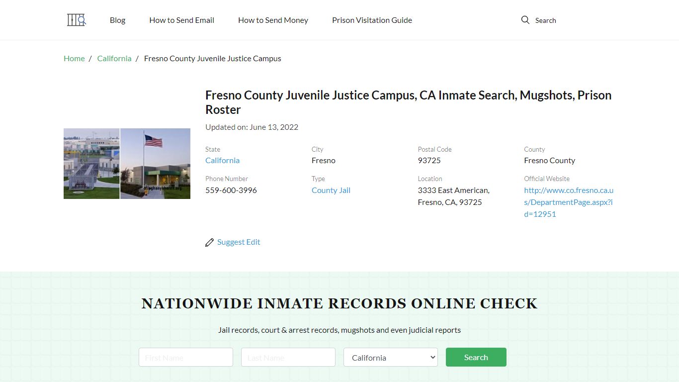 Fresno County Juvenile Justice Campus, CA Inmate Search ...