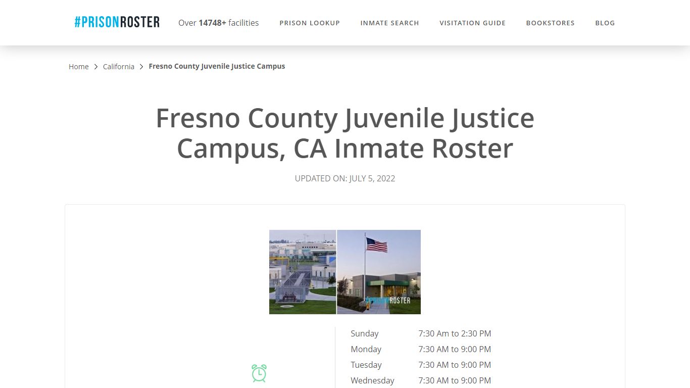 Fresno County Juvenile Justice Campus, CA Inmate Roster