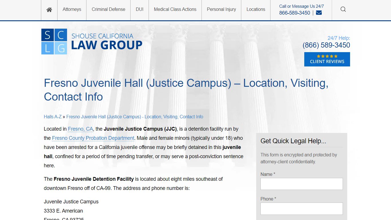 Fresno Juvenile Hall (Justice Campus) - Location, Visiting ...